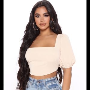 Cream Cindy Strappy Back Blouse